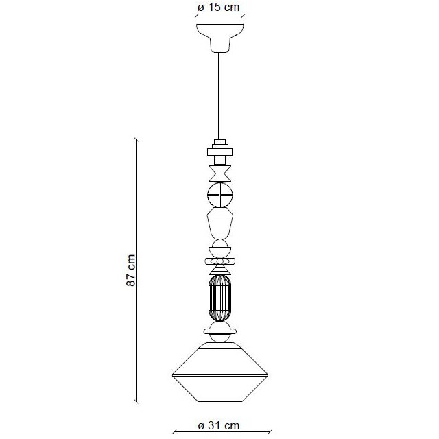 Lariat C2512/C2712 Pendant Suspension Dimensions