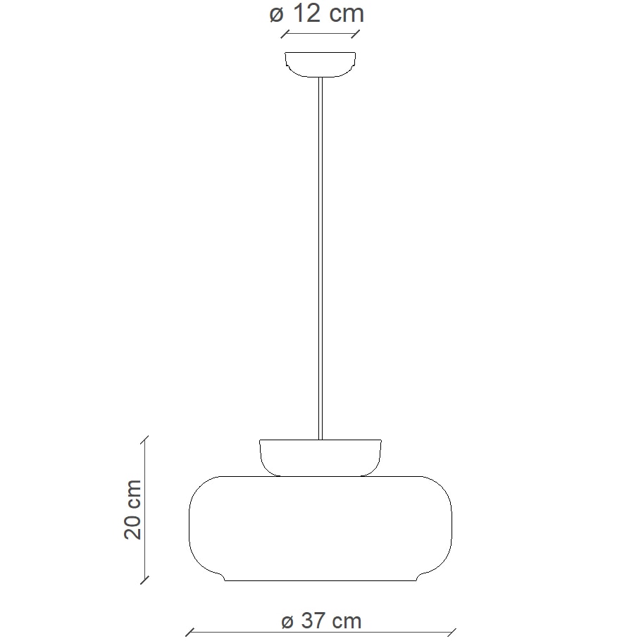 Maracana C2741/C2743 Pendant Suspension Dimensions
