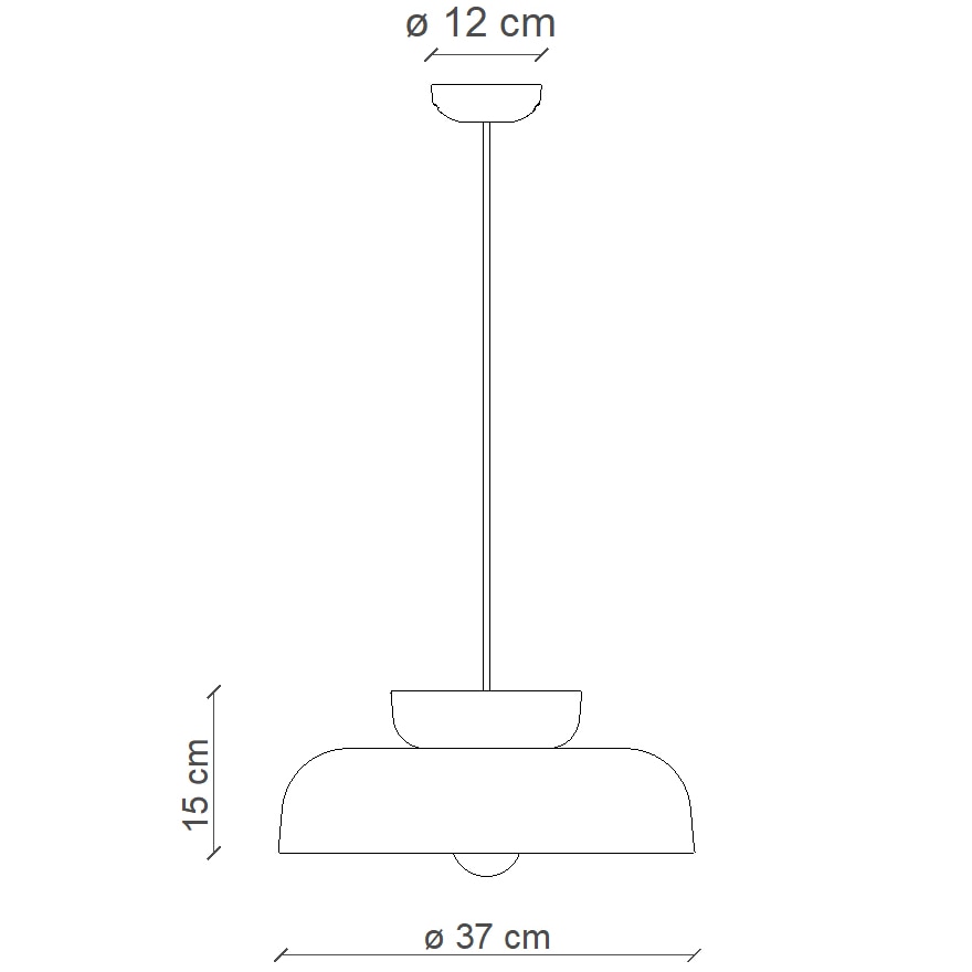 Maracana C2745 Pendant Suspension Dimensions