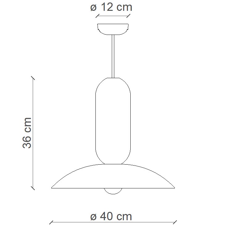 Pau C2630 Pendant Suspension Dimensions