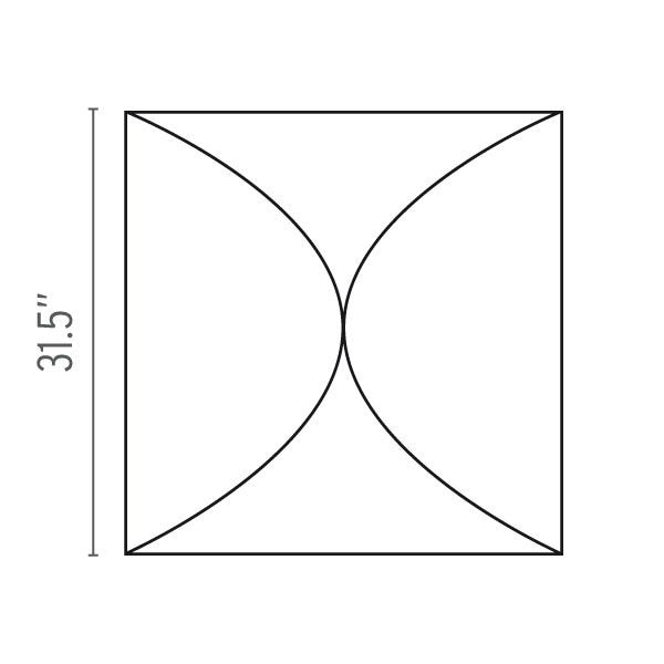 Ariette Ceiling/Wall Dimensions