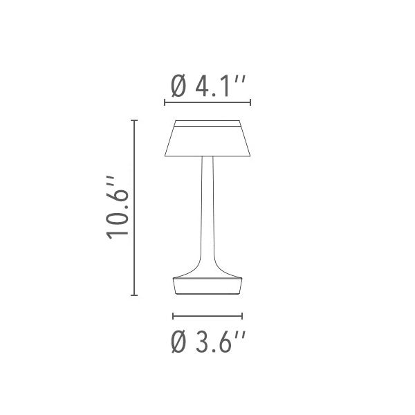 Bon Jour Unplugged Portable Table Dimensions