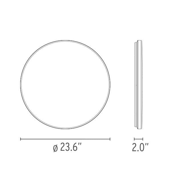 Clara Wall/Ceiling Dimensions