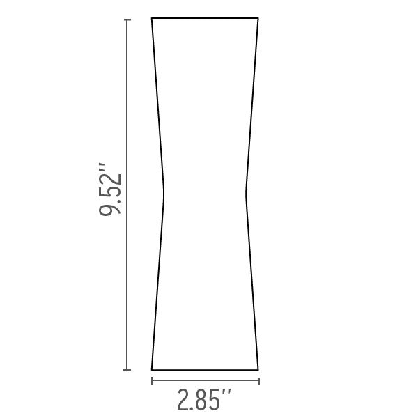 Clessidra Outdoor Wall Dimensions