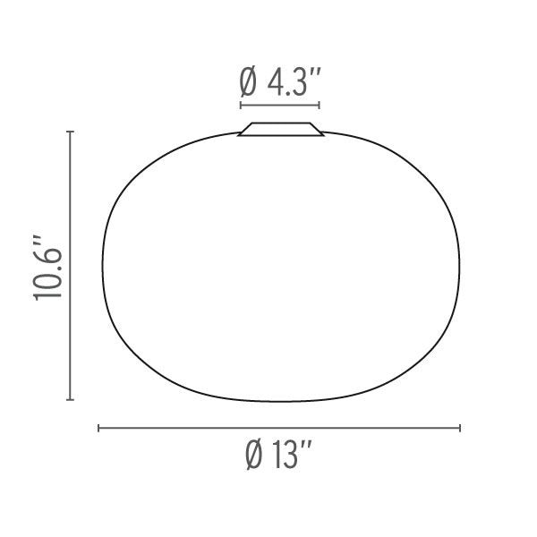 Glo-Ball C Ceiling Dimensions