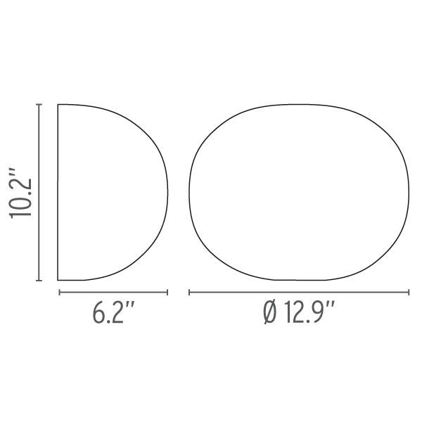 Glo-Ball W Wall Dimensions