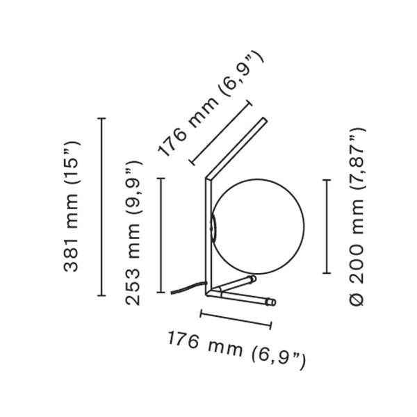 IC Lights T1 Low Table Dimensions