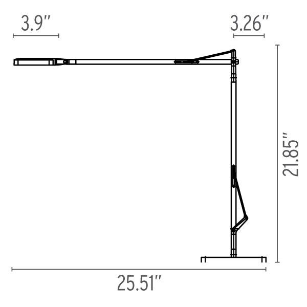 Kelvin LED Green Mode I Table Dimensions