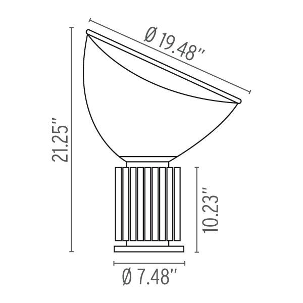 Taccia Table LED Dimensions