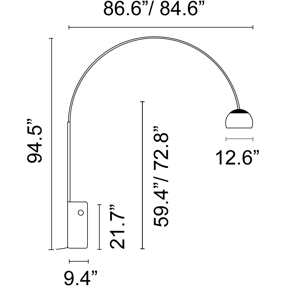 Arco K Floor Dimensions