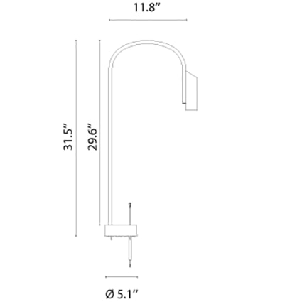 Caule Small Nest Outdoor Bollard Dimensions