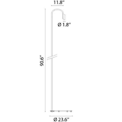 Caule Large Outdoor Floor Dimensions