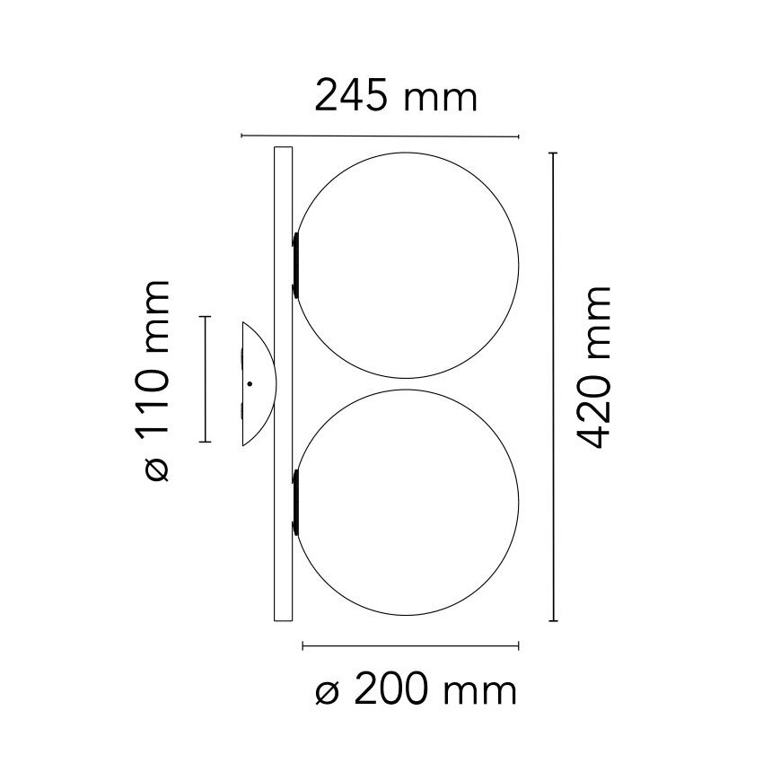 IC Lights C/W Double Wall/Ceiling Dimensions