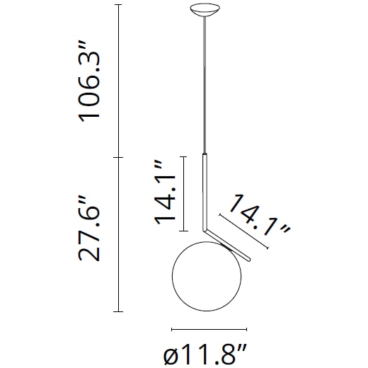 IC Lights S 10th Anniversary Suspension Dimensions