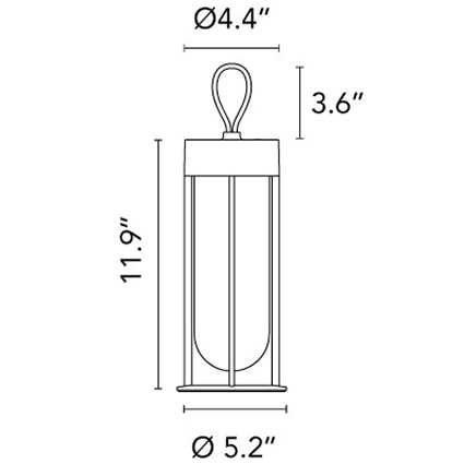 In Vitro Unplugged Outdoor Portable Table Dimensions