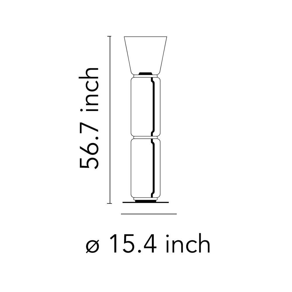 Noctambule F2 High Cylinder & Cone Small Base Floor Dimensions