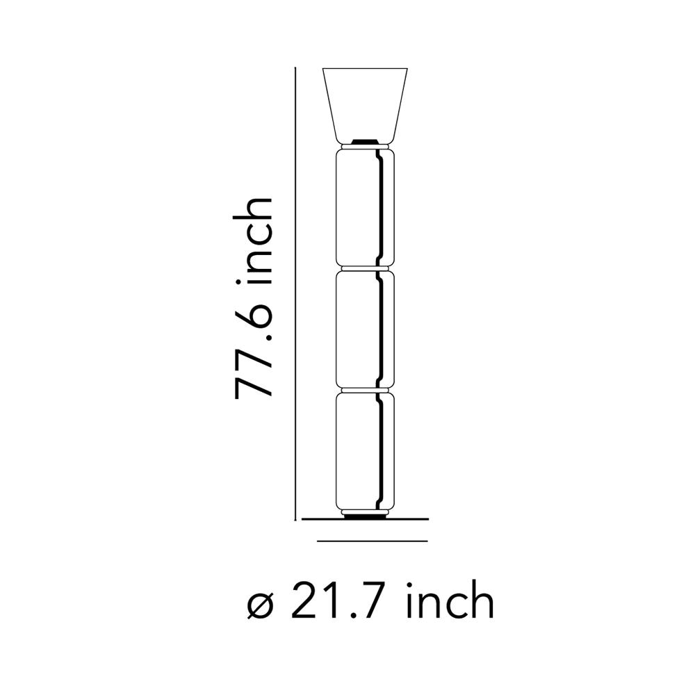 Noctambule F3 High Cylinder & Cone Big Base Floor Dimensions