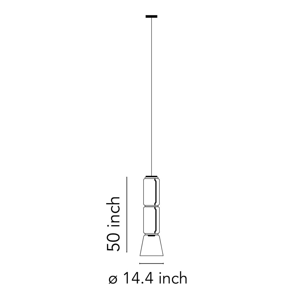 Noctambule S2 Low Cylinder & Cone Suspension Dimensions