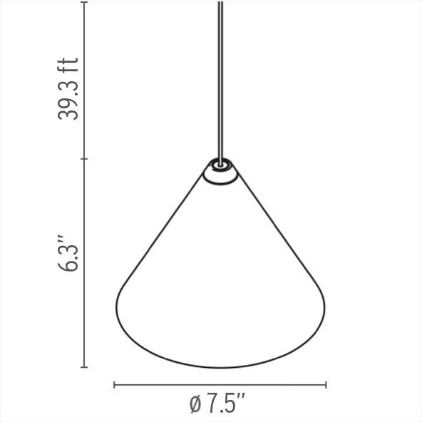 String Lights Cone Suspension Dimensions