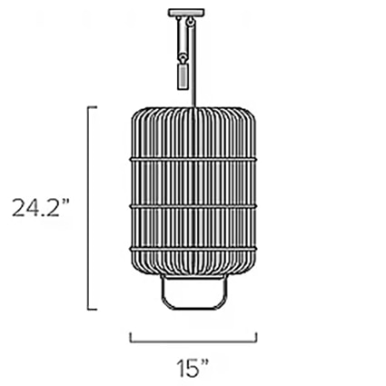 Bamboo Square L Suspension Dimensions