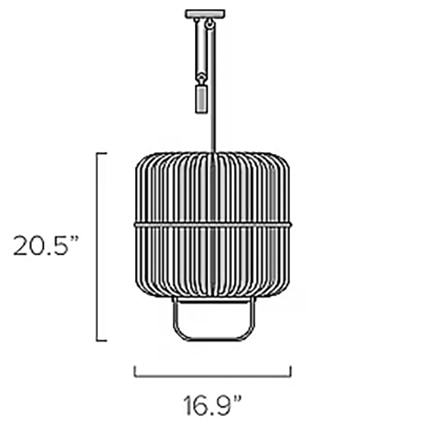 Bamboo Square M Suspension Dimensions