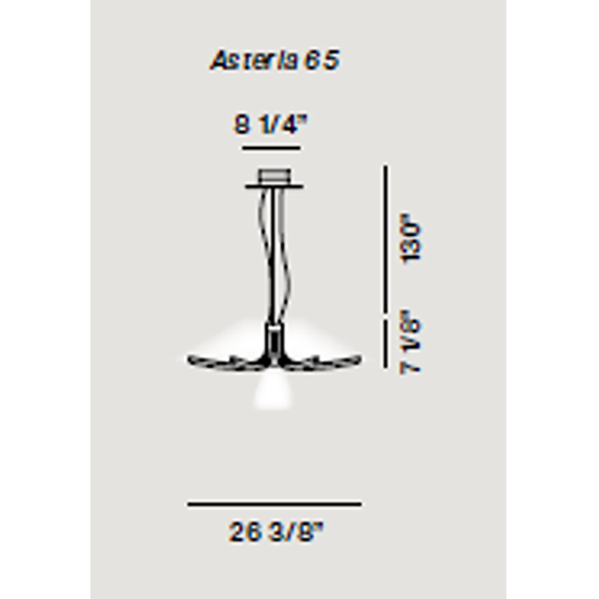 Asteria Pendant Suspension Dimensions