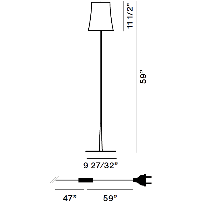 Birdie Easy Reading Floor Dimensions