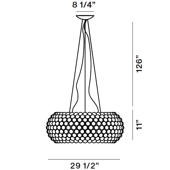 Caboche Plus Grande Suspension Dimensions