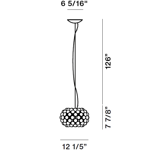 Caboche Plus Piccola Suspension Dimensions