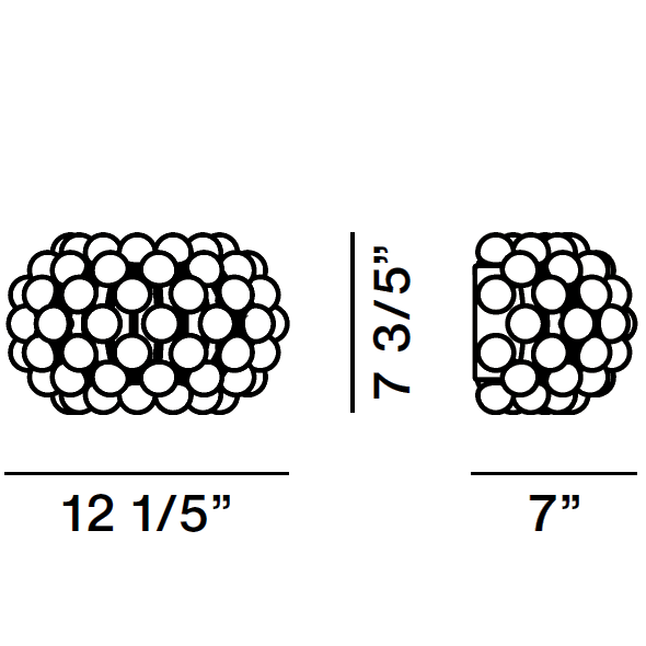 Caboche Plus Piccola Wall Dimensions
