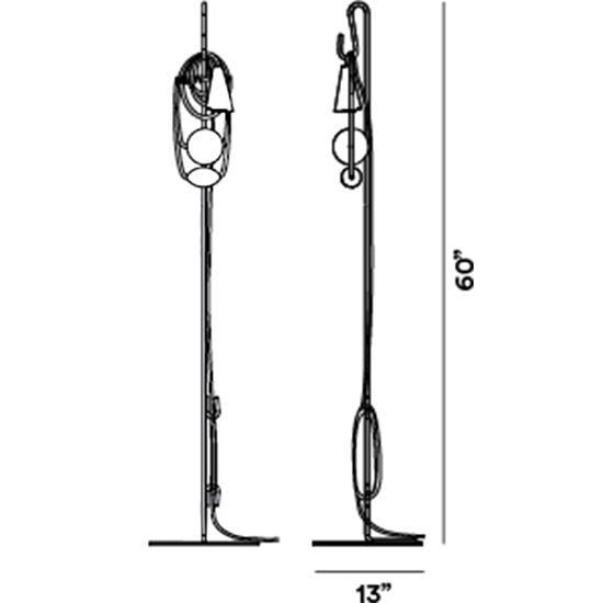 Filo Floor Lettura Dimensions