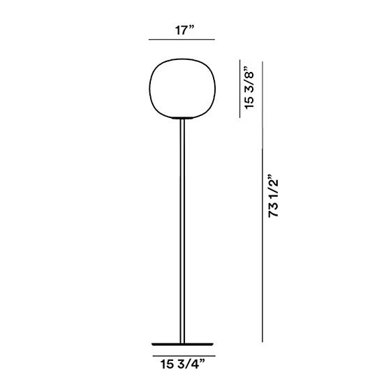 Gem Floor LED/CFL/INC Dimensions