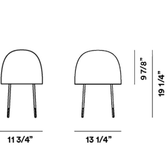 Kurage Table Dimensions