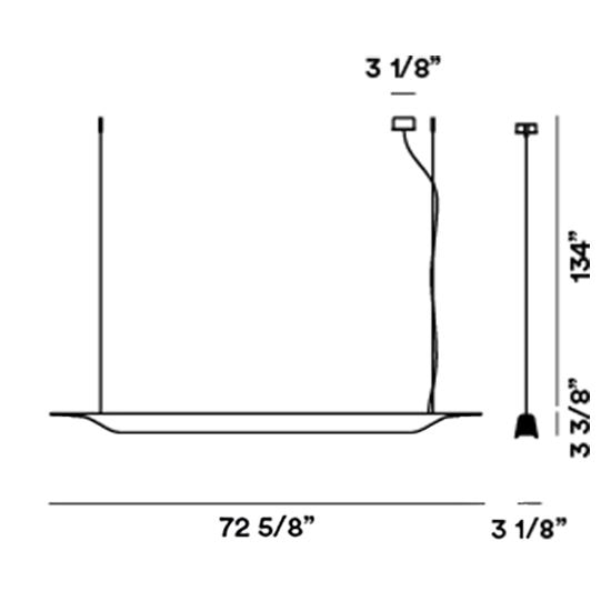 Troag LED Suspension Dimensions