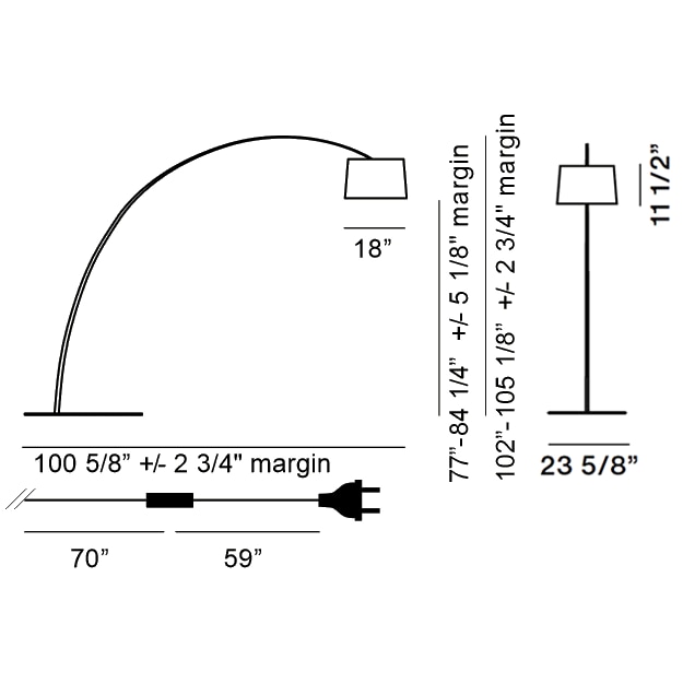 Twiggy Elle Floor Dimensions