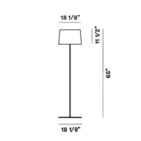 Twiggy Lettura Floor Dimensions