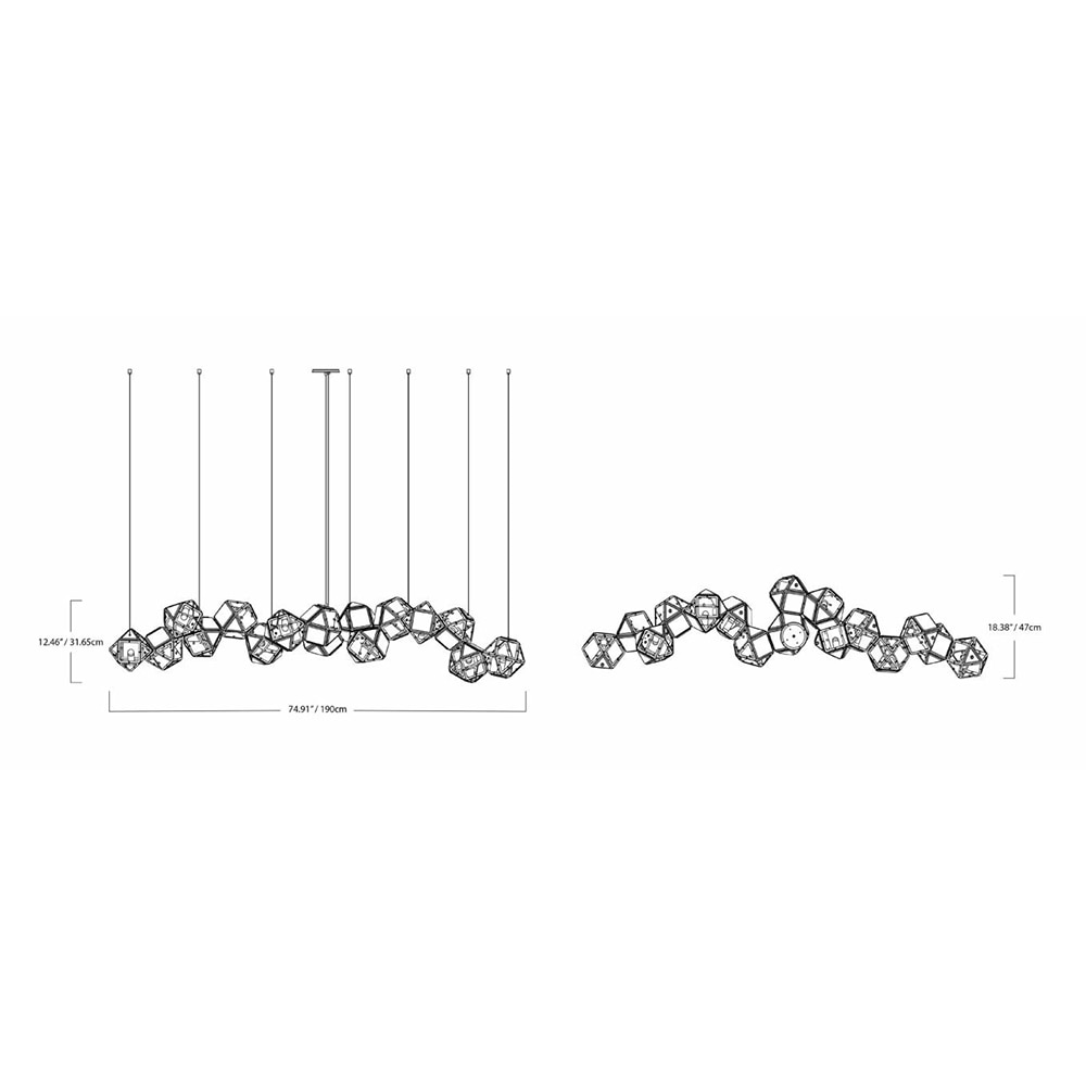 Welles by Sybille de Margerie Suspension Dimensions