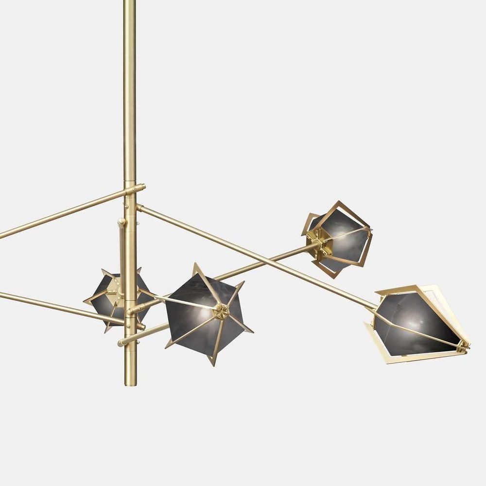 Harlow Large Spoke Chandelier Suspension Gabriel Scott Chandeliers USA Canada