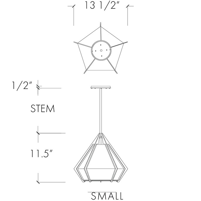 Harlow Pendant Suspension Dimensions