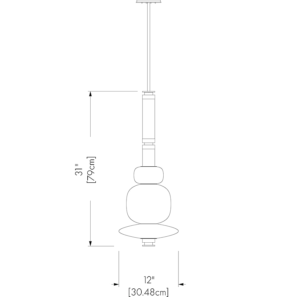 Luna Pendant Suspension Dimensions