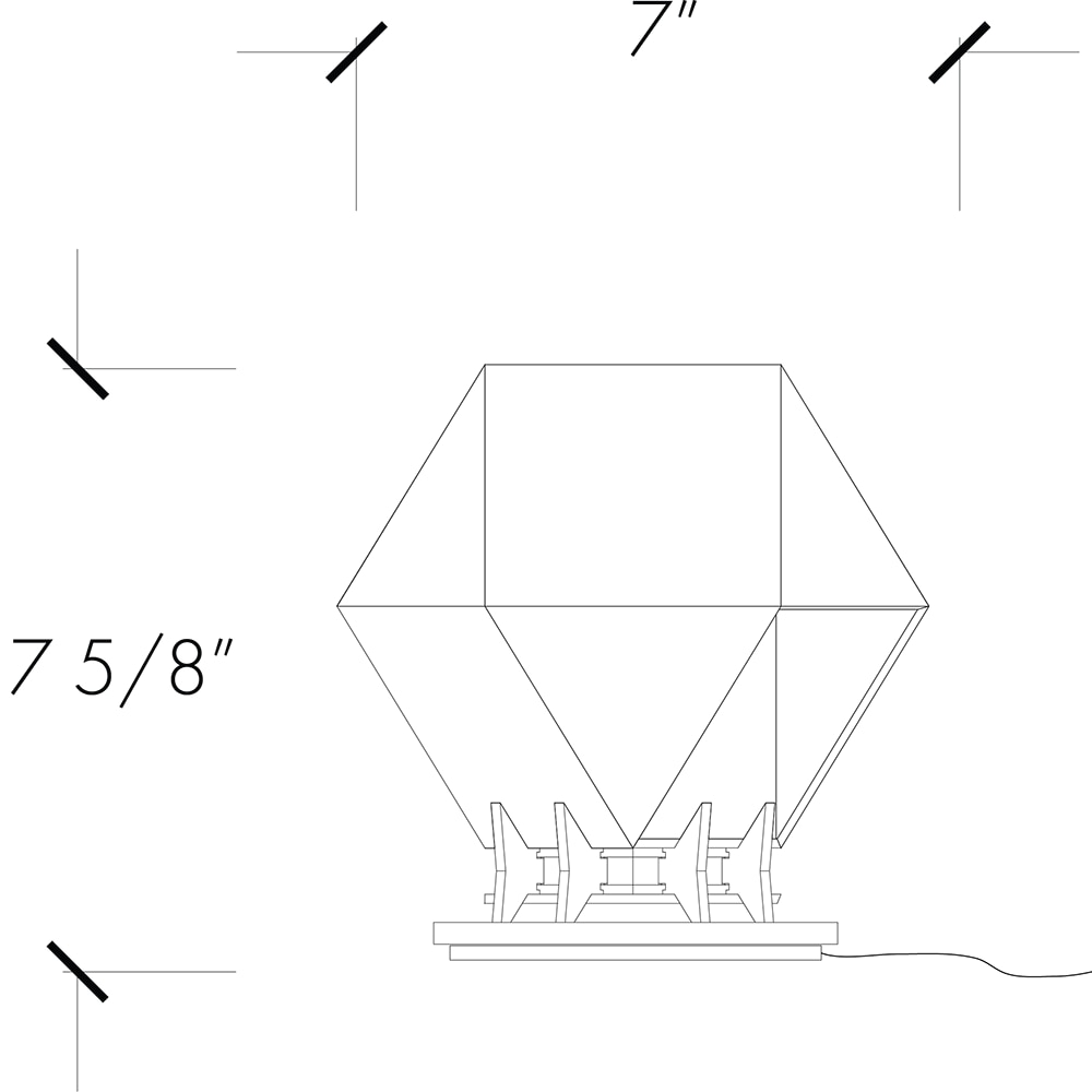 Welles Double-Blown Glass Table Dimensions