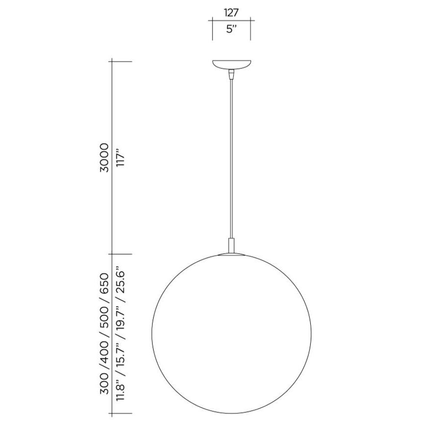 Globo Suspension Dimensions