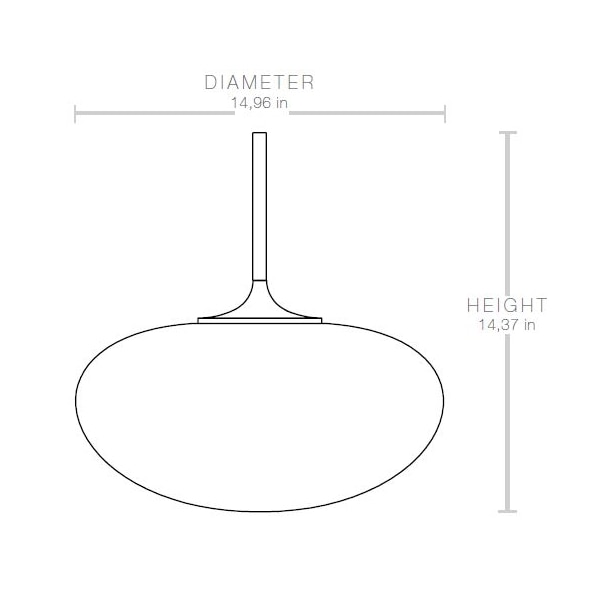 Stemlite D38cm Pendant Suspension Dimensions