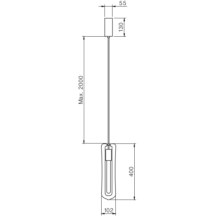Newel Suspension Dimensions