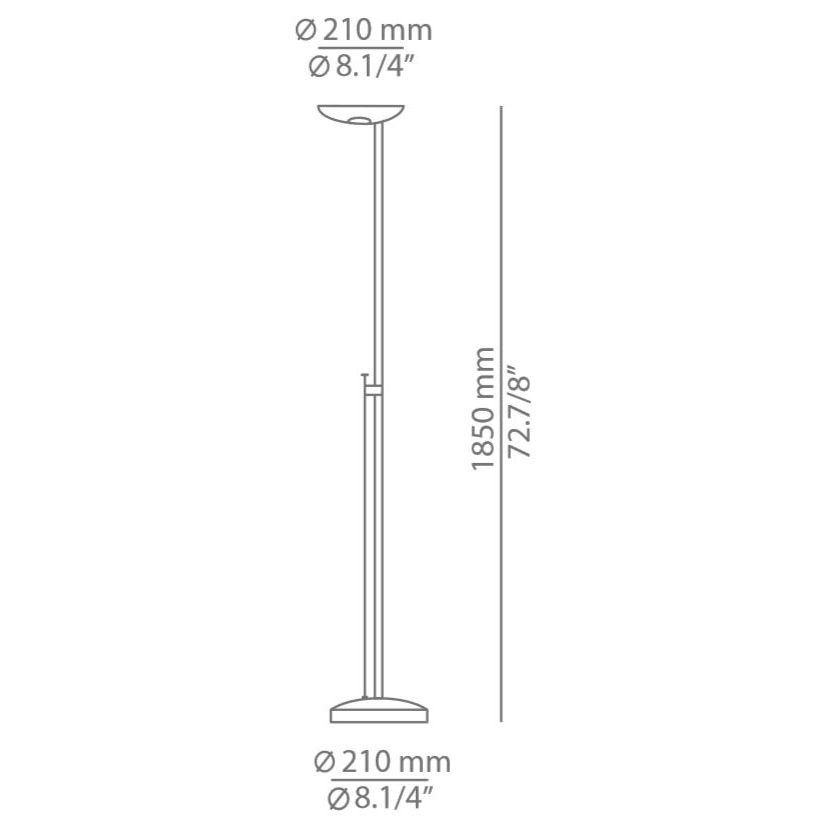 Icons P-1129 Single Arm Floor Dimensions