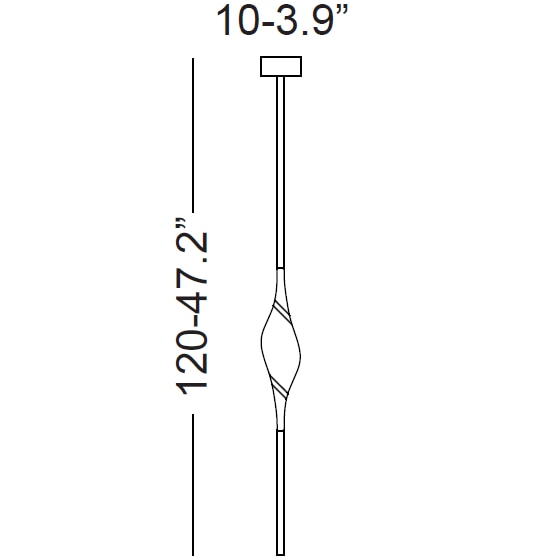 Il Pezzo 12 Pendant Suspension Dimensions