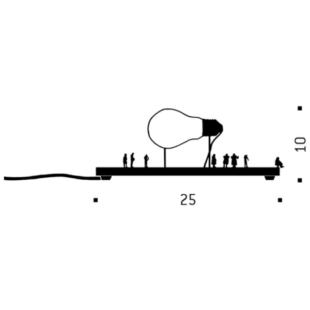I Ricchi Poveri Monument for a Bulb Table Dimensions