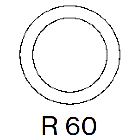 MOODMOON White R60 Ceiling/Wall Dimensions