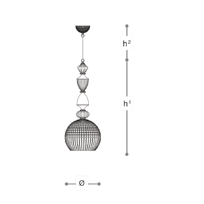 Amelie 8162/SG Suspension Dimensions