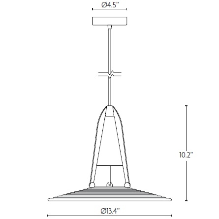 Aragon Pendant Suspension Dimensions
